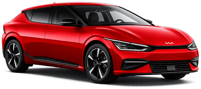 Kia EV6 in Runway Red
